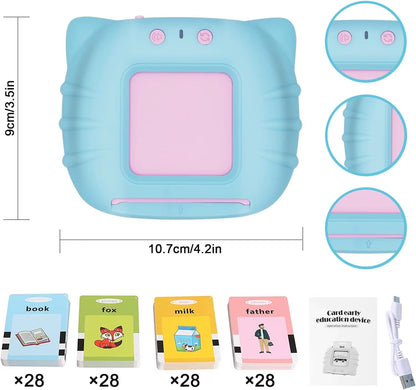 Early Education Flash Card Talking Flashcards for Kids Preschool Electronic Early Education Machine Gift Toddlers Montessori Toy